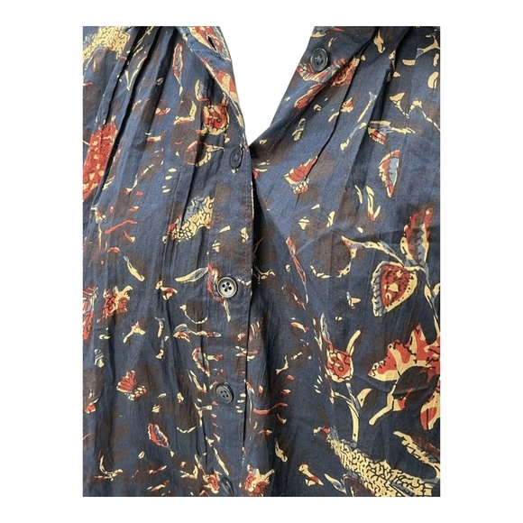 APIECE APART Kira Blousy floral-print organic cotton blouse Size Large - Picture 5 of 10